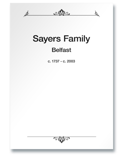 Sayers Family History PDF click to open